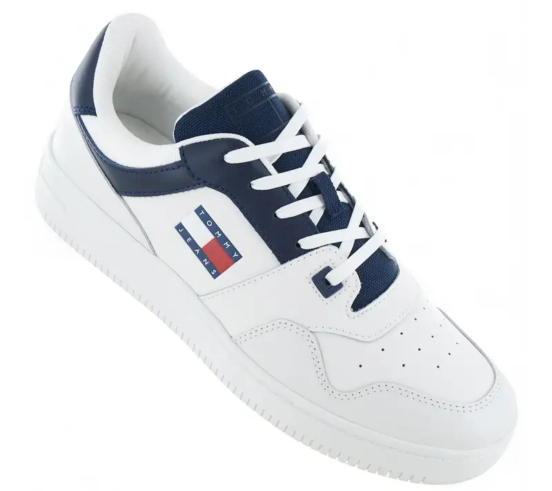 Retro Basket Essential - Herren Sneakers Schuhe Leder Weiß EM0EM01395-DW4 ORIGINAL EU 42 UK 8 bianco miniatura 3