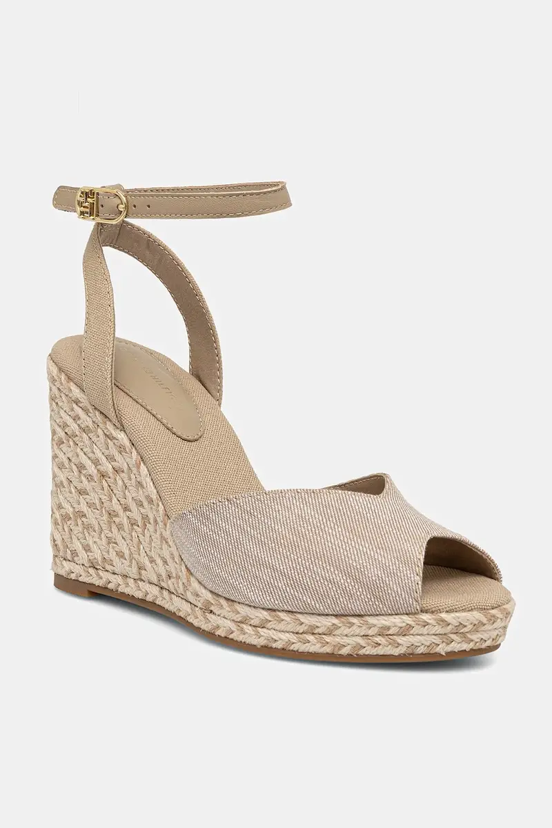 sandali CHAMBRAY HIGH WEDGE ESPADRILLE colore beige FW0FW08588