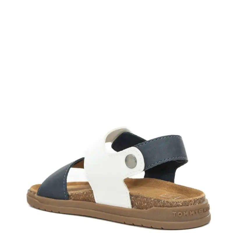 sandali da bambino con suola in sughero e strappo blu rosso miniatura 3