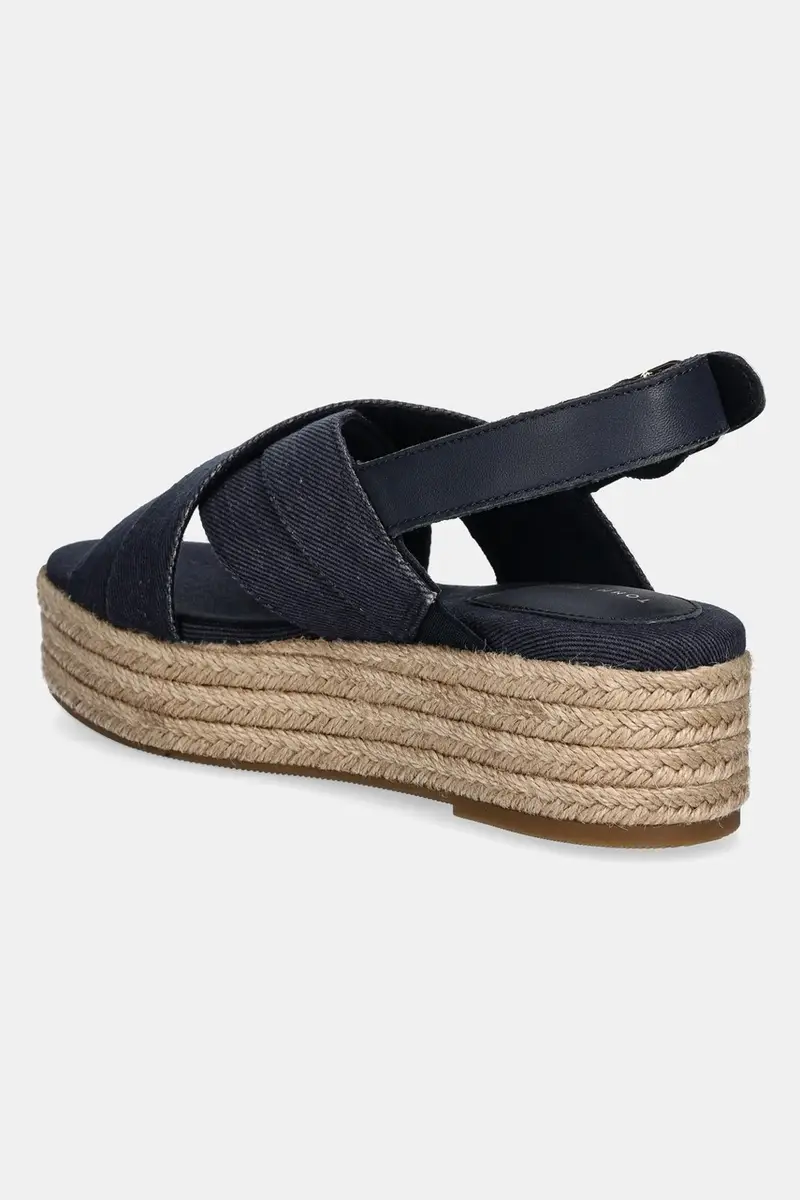 sandali DENIM ESPADRILLE PLATFORM SANDAL donna colore blu navy FW0FW08669 miniatura 3