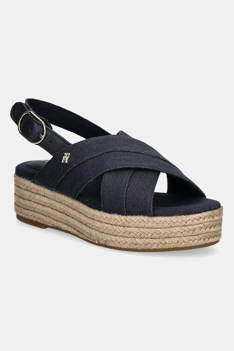 sandali DENIM ESPADRILLE PLATFORM SANDAL donna colore blu navy FW0FW08669