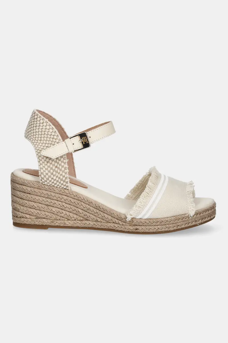 sandali FRINGE CANVAS MEDIUM WEDGE colore beige FW0FW08879 miniatura 2