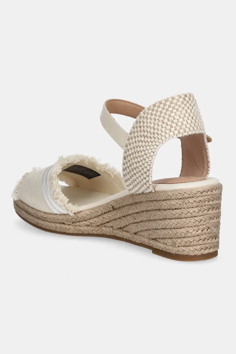 sandali FRINGE CANVAS MEDIUM WEDGE colore beige FW0FW08879 miniatura 3
