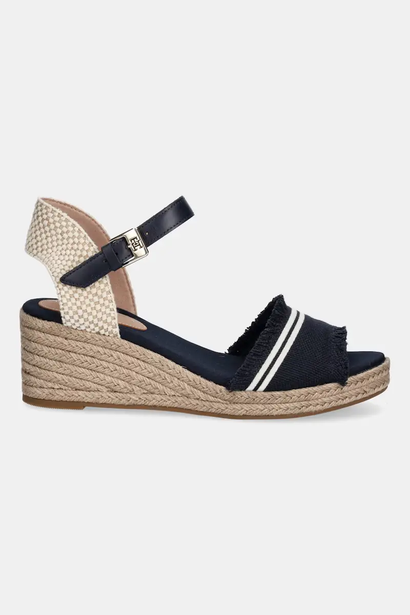 sandali FRINGE CANVAS MEDIUM WEDGE colore blu navy FW0FW08879 miniatura 2