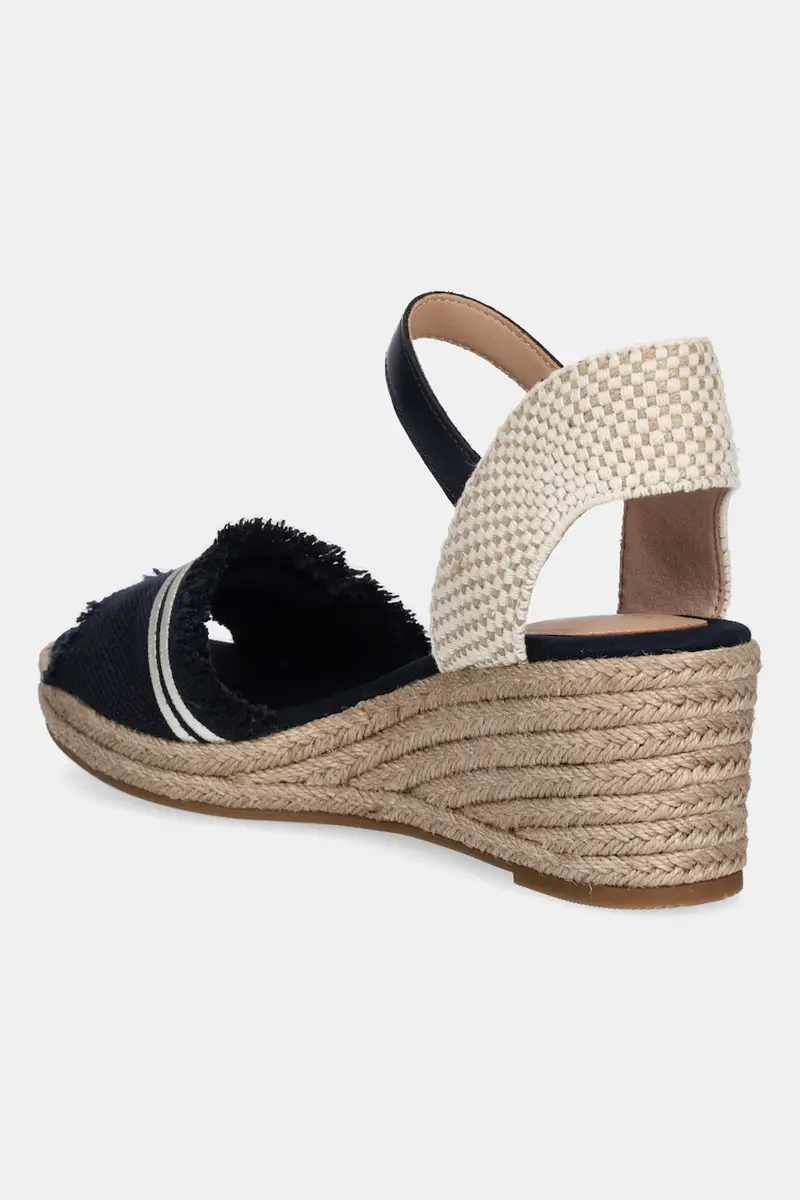 sandali FRINGE CANVAS MEDIUM WEDGE colore blu navy FW0FW08879 miniatura 3
