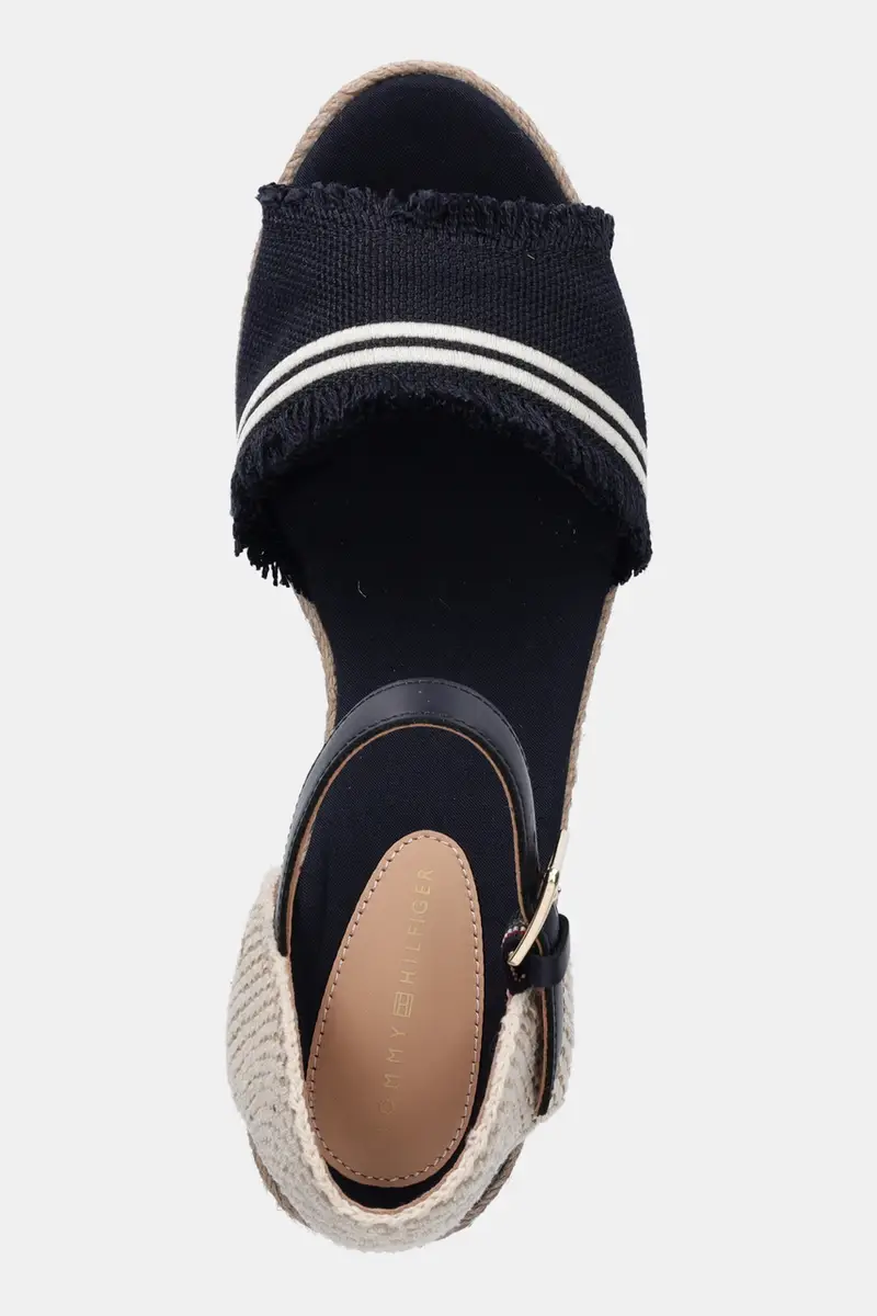 sandali FRINGE CANVAS MEDIUM WEDGE colore blu navy FW0FW08879 miniatura 4