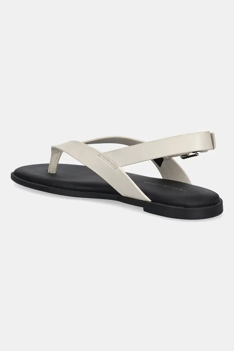sandali in pelle COLOR BLOCK THONG FLAT SANDAL donna colore beige FW0FW08883 miniatura 3