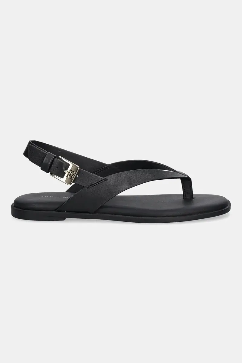 sandali in pelle COLOR BLOCK THONG FLAT SANDAL donna colore nero FW0FW08883 miniatura 2