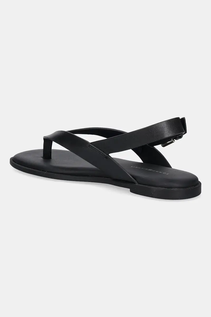 sandali in pelle COLOR BLOCK THONG FLAT SANDAL donna colore nero FW0FW08883 miniatura 3