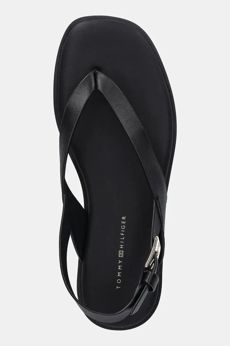 sandali in pelle COLOR BLOCK THONG FLAT SANDAL donna colore nero FW0FW08883 miniatura 4