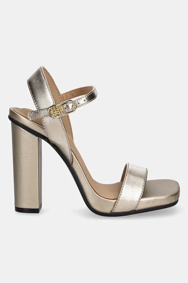 sandali in pelle HIGH HEEL GOLDEN LEATHER SANDAL colore oro FW0FW08674 miniatura 2