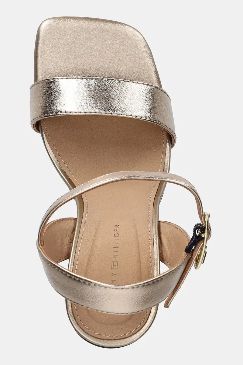 sandali in pelle HIGH HEEL GOLDEN LEATHER SANDAL colore oro FW0FW08674 miniatura 4