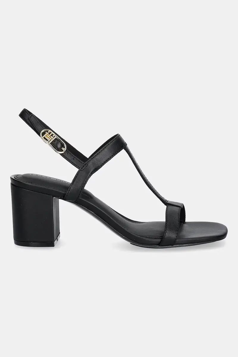 sandali in pelle LEATHER BLOCK HEEL SANDAL colore nero FW0FW08532 miniatura 2