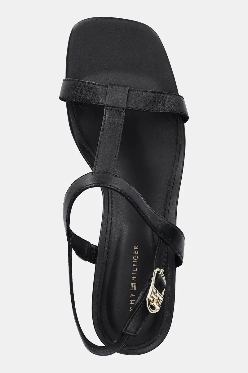 sandali in pelle LEATHER BLOCK HEEL SANDAL colore nero FW0FW08532 miniatura 4