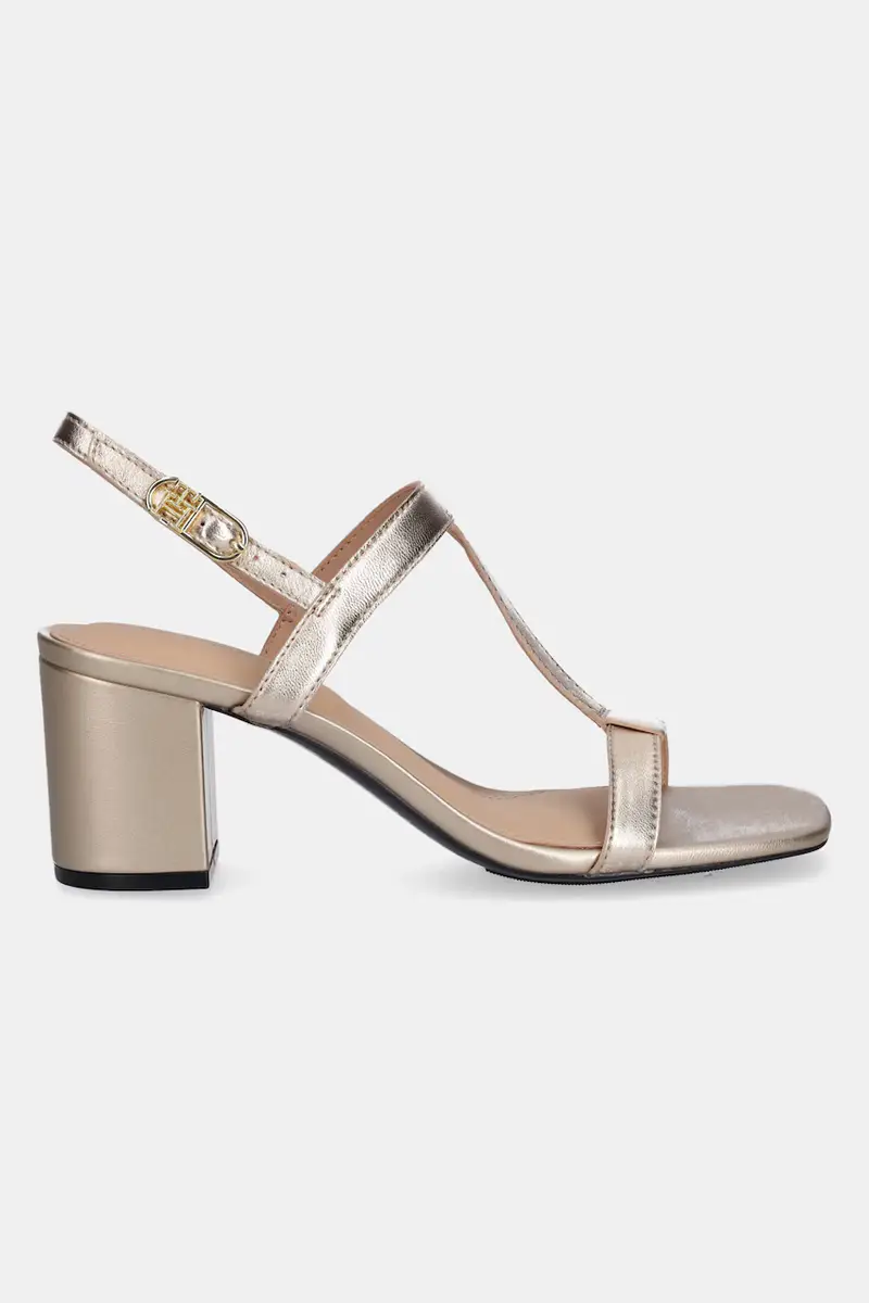 sandali in pelle LEATHER BLOCK HEEL SANDAL METAL colore oro FW0FW08590 miniatura 2