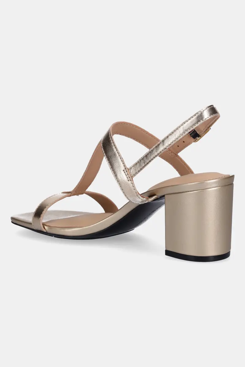 sandali in pelle LEATHER BLOCK HEEL SANDAL METAL colore oro FW0FW08590 miniatura 3