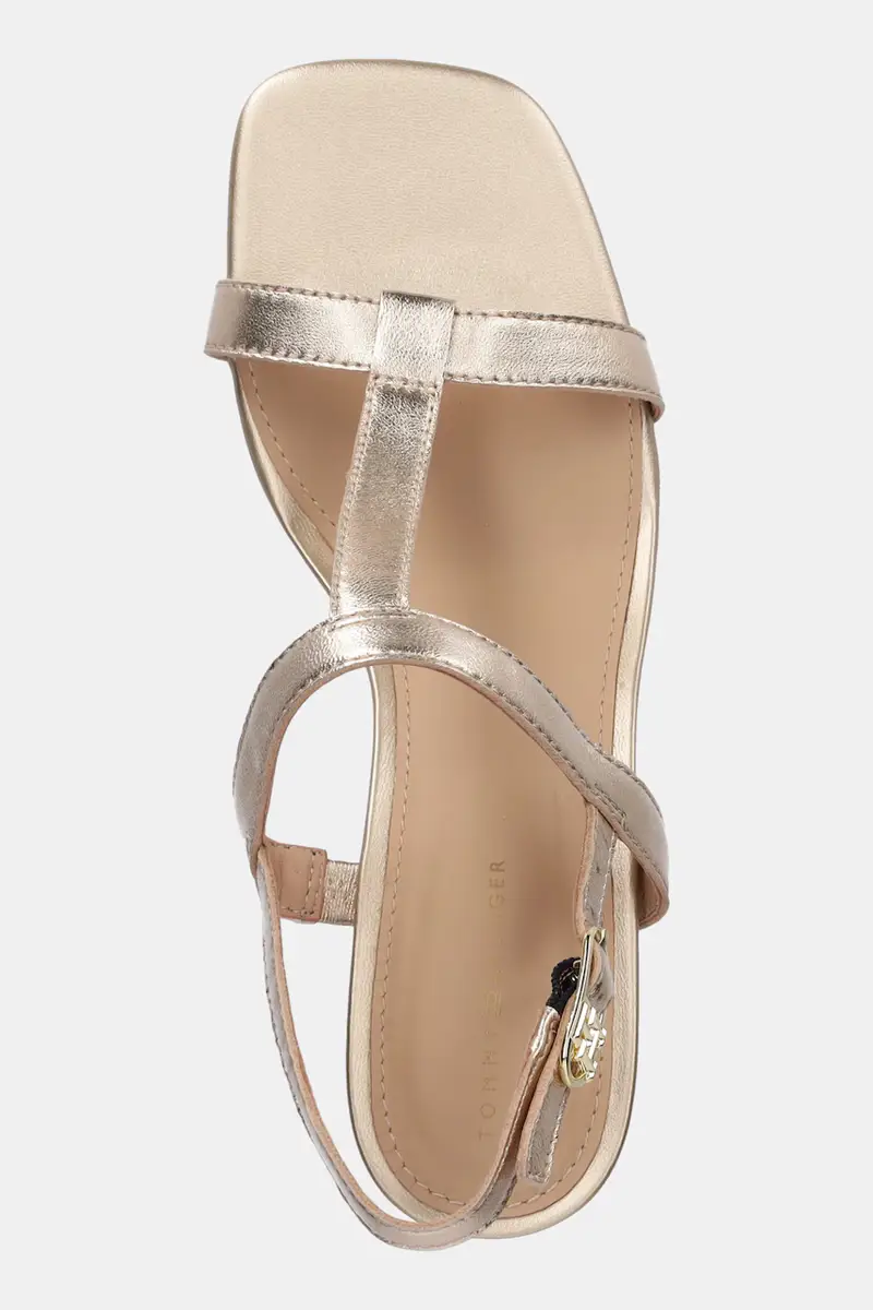 sandali in pelle LEATHER BLOCK HEEL SANDAL METAL colore oro FW0FW08590 miniatura 4