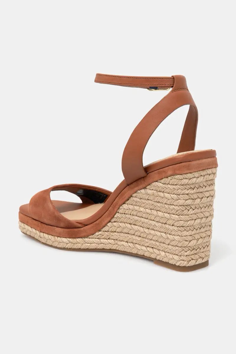 sandali in pelle LEATHER & SUEDE HIGH WEDGE ESPAD colore marrone FW0FW08803 miniatura 3