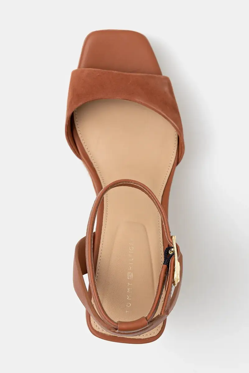 sandali in pelle LEATHER & SUEDE HIGH WEDGE ESPAD colore marrone FW0FW08803 miniatura 4