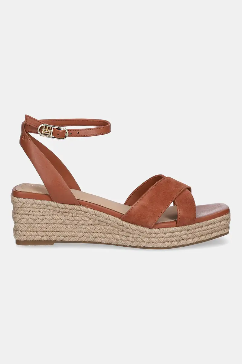 sandali in pelle LEATHER & SUEDE MID WEDGE ESPAD colore marrone FW0FW08804 miniatura 2