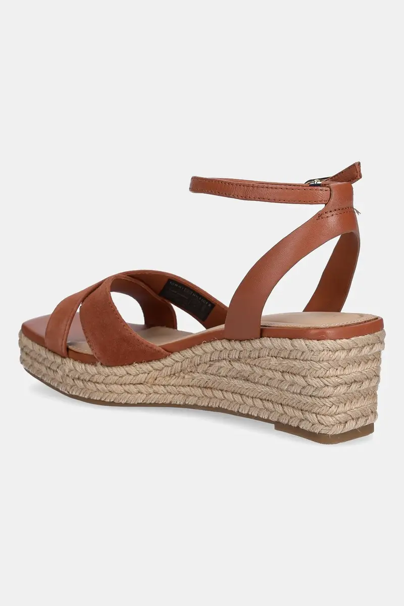 sandali in pelle LEATHER & SUEDE MID WEDGE ESPAD colore marrone FW0FW08804 miniatura 3