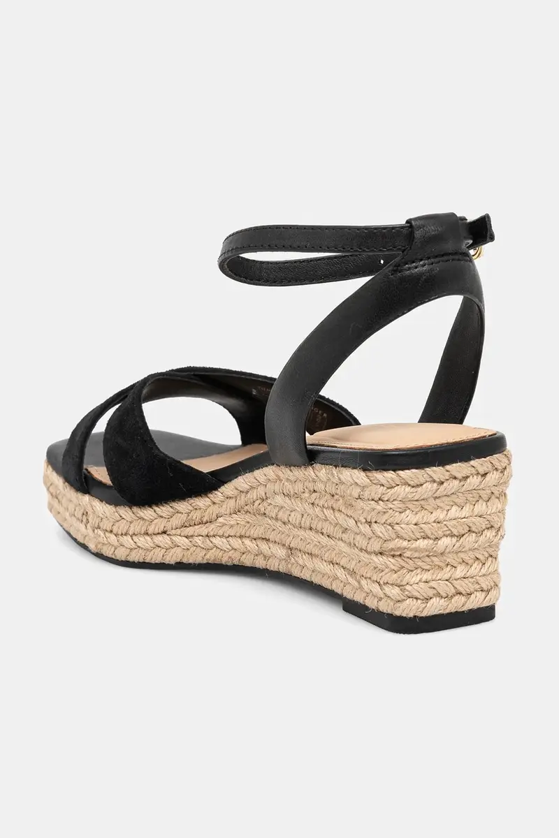 sandali in pelle LEATHER & SUEDE MID WEDGE ESPAD colore nero FW0FW08804 miniatura 3