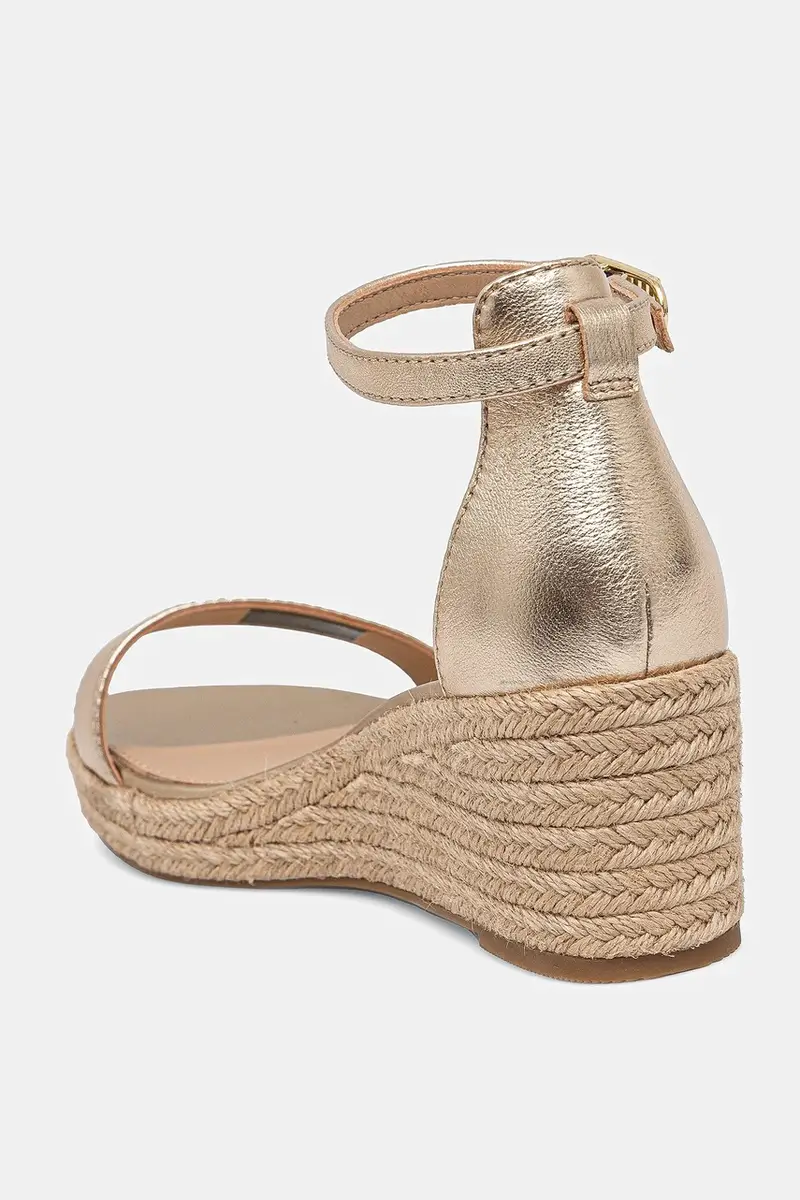 sandali in pelle TH METALLIC MID WEDGE ESPADRILLE colore oro FW0FW08663 miniatura 3