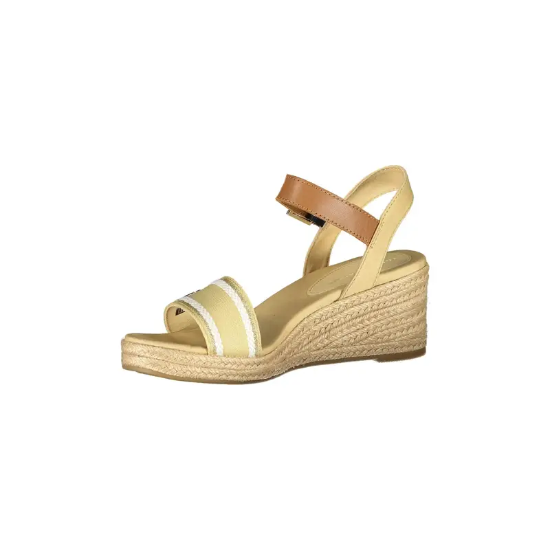 Sandali Pelle Sandali Donna Beige Tacco 7 cm Logo miniatura 3