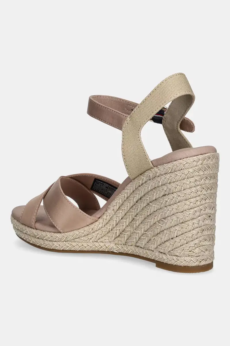 sandali SATIN HIGH WEDGE ESPADRILLE colore arancione FW0FW08602 Beige miniatura 3