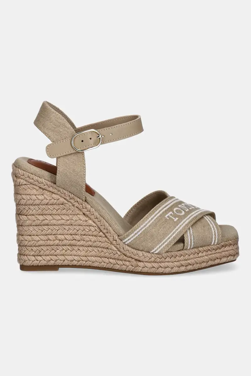 sandali TOMMY HILFIGER ESPAD HIGH WEDGE colore beige FW0FW08668 miniatura 2