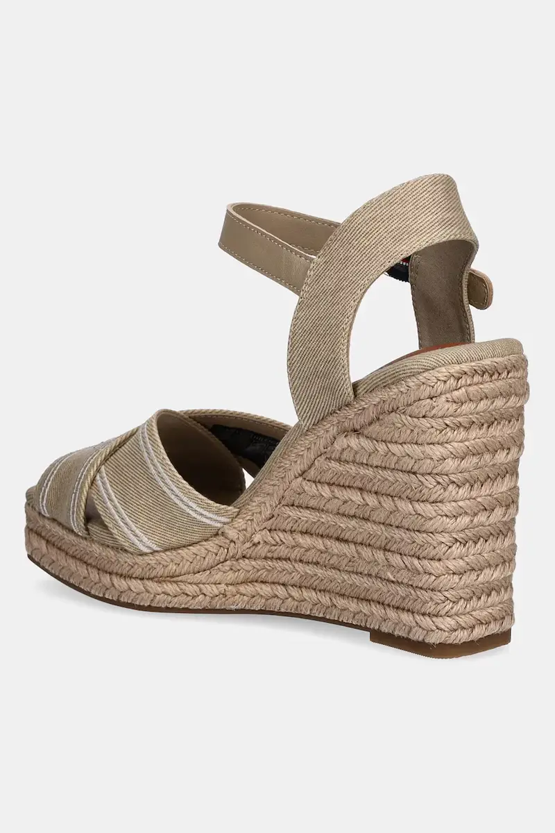 sandali TOMMY HILFIGER ESPAD HIGH WEDGE colore beige FW0FW08668 miniatura 3