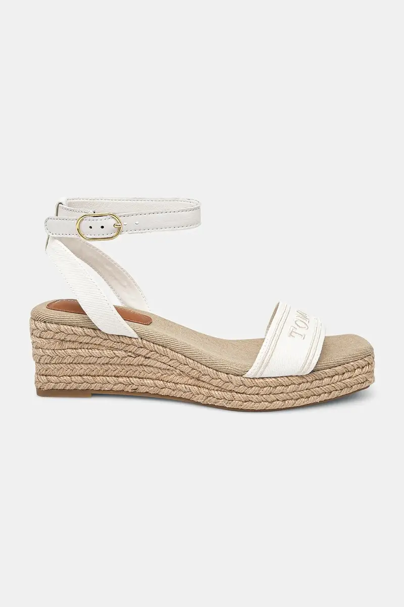 sandali TOMMY HILFIGER ESPAD MID WEDGE colore bianco FW0FW08805 miniatura 2