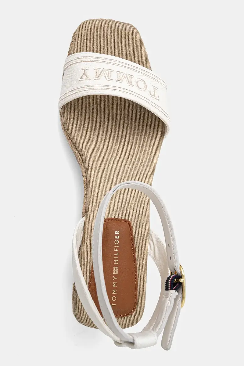 sandali TOMMY HILFIGER ESPAD MID WEDGE colore bianco FW0FW08805 miniatura 4
