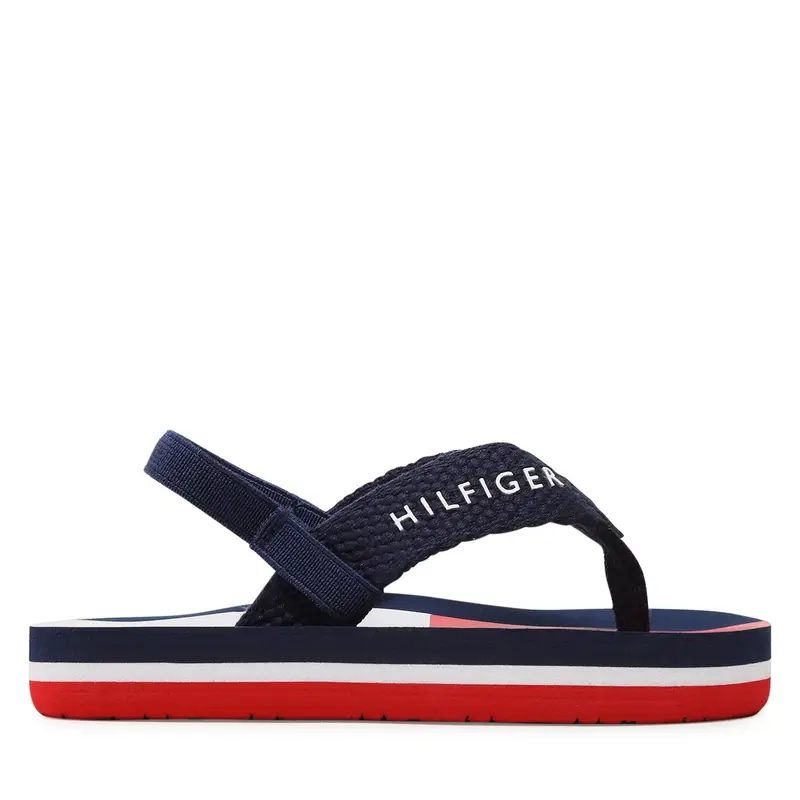 Sandali Tommy Hilfiger Flag Flap Flop T1B8-32917-0058 Blu scuro