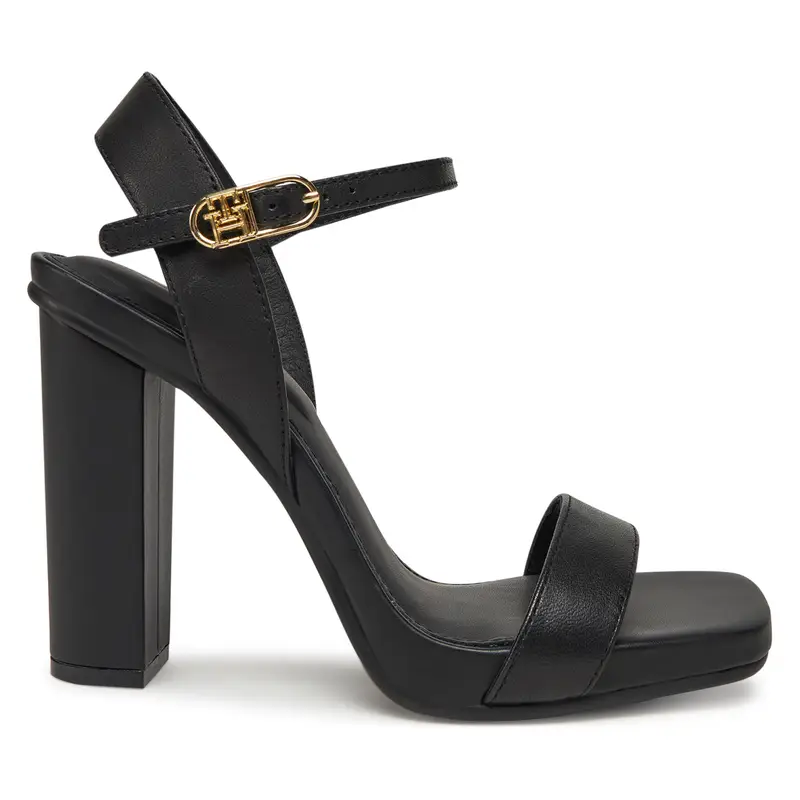 Sandali Tommy Hilfiger High Heel Leather Sandal FW0FW08534 Nero