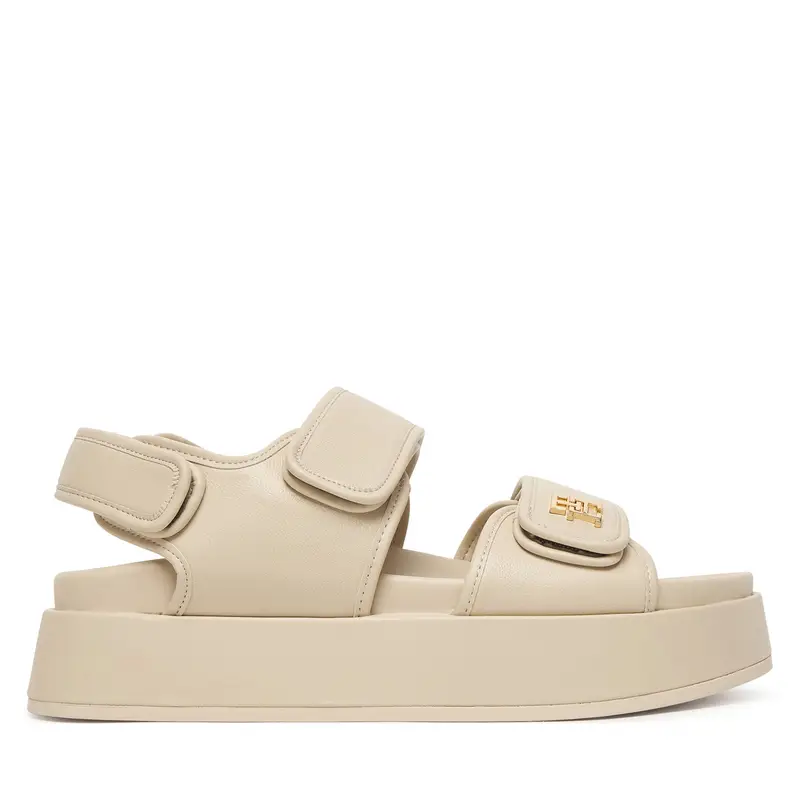 Sandali Tommy Hilfiger Leather Sporty Platform Sandal FW0FW09119 Beige