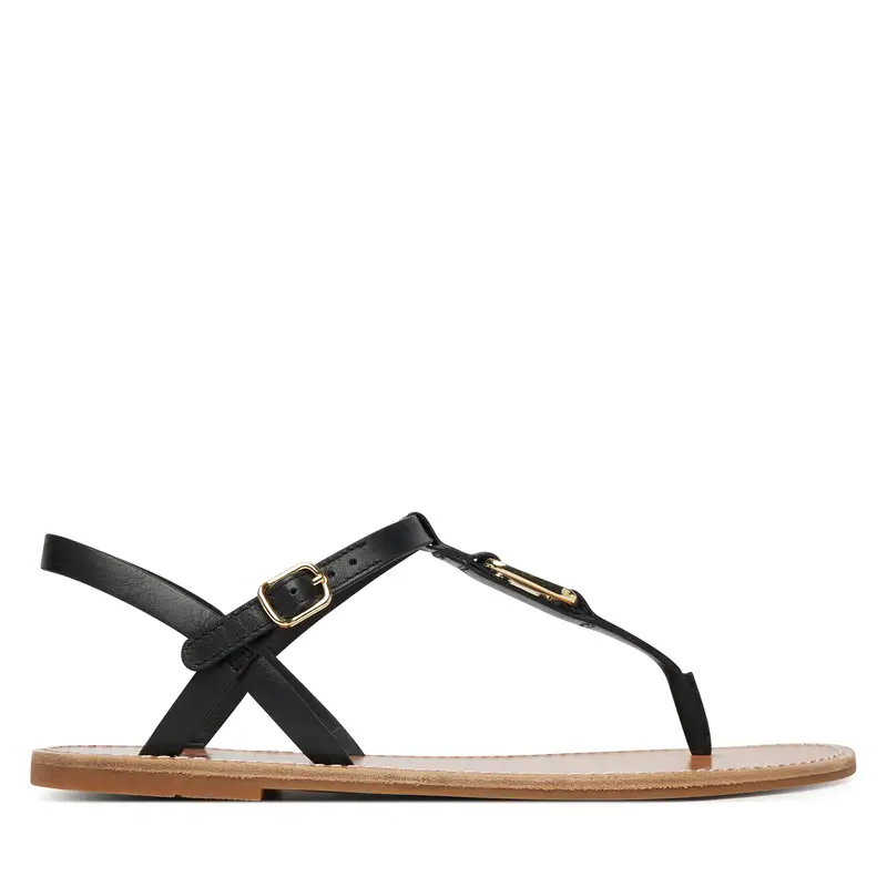 Sandali Tommy Hilfiger Leather Thong Sandal FW0FW09127 Nero