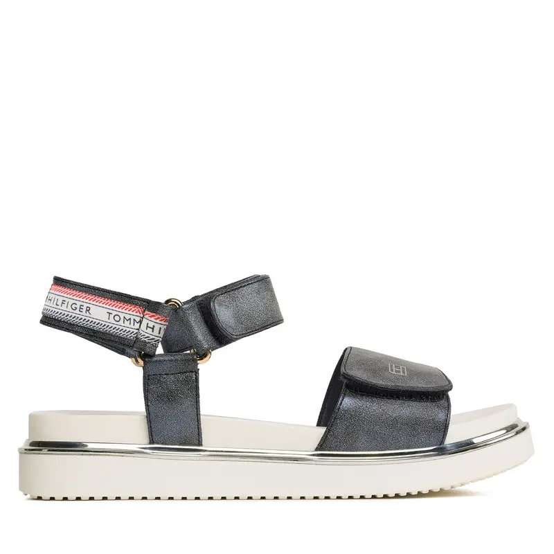 Sandali Tommy Hilfiger Platform Velcro Sandal T3A2-32760-0568 S Blu scuro