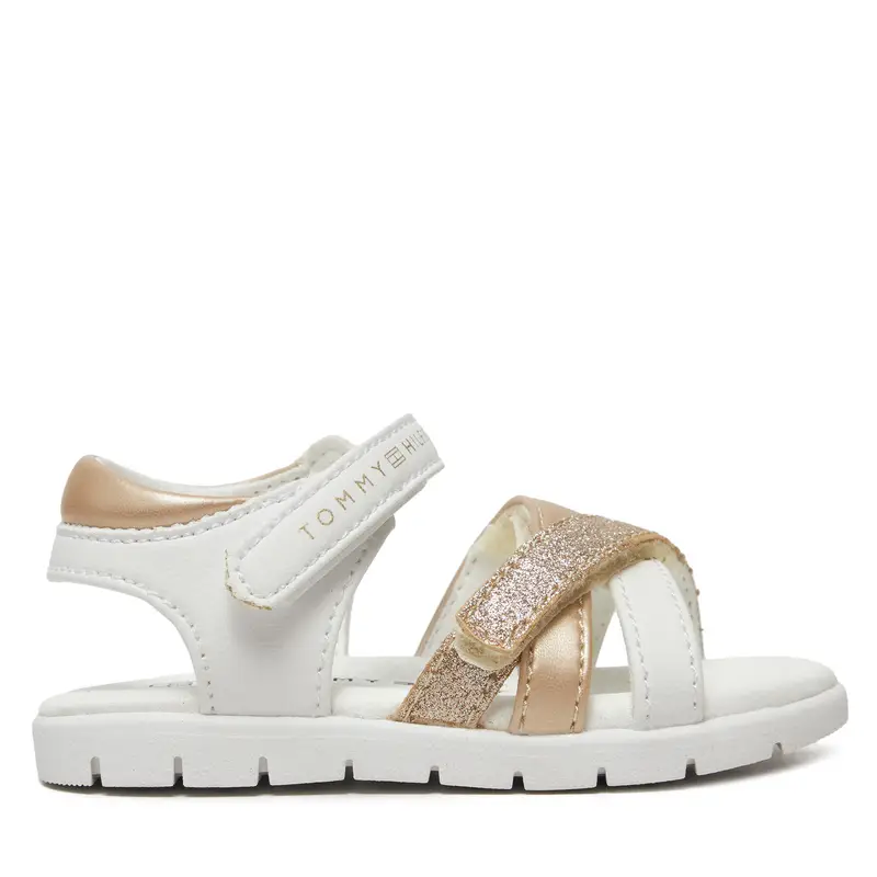 Sandali Tommy Hilfiger Velcro Sandal T1A2-33770-0273 M Bianco