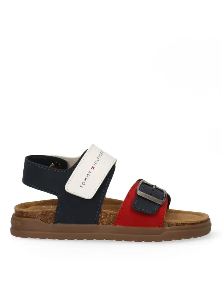 sandalo kids/junior con con suola in pelle