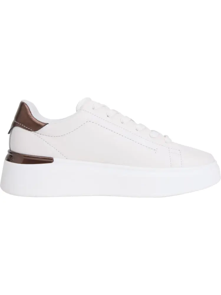 scarpa chic platform bianca/gold