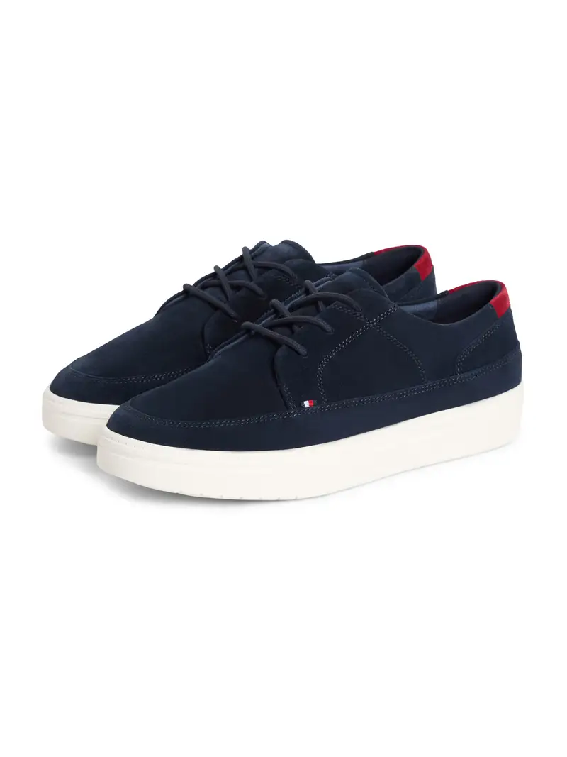 Scarpa stringata sportiva navy / rosso sangue miniatura 2
