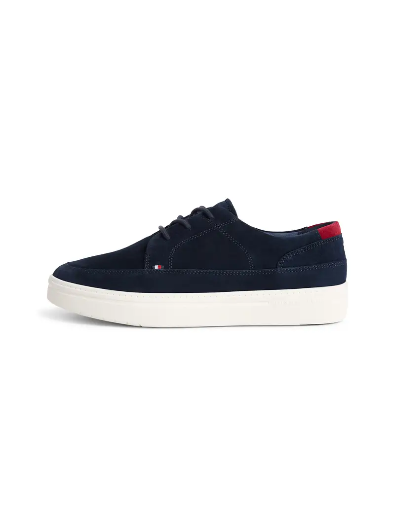 Scarpa stringata sportiva navy / rosso sangue