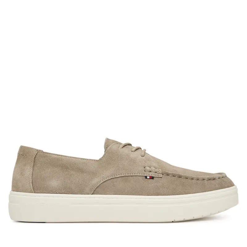 Scarpe basse Tommy Hilfiger Casual Suede Stitch Toe Hybrid FM0FM05707 Beige