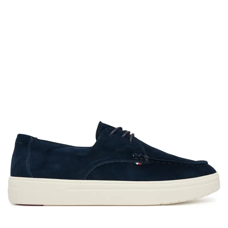 Scarpe basse Tommy Hilfiger Casual Suede Stitch Toe Hybrid FM0FM05707 Blu scuro