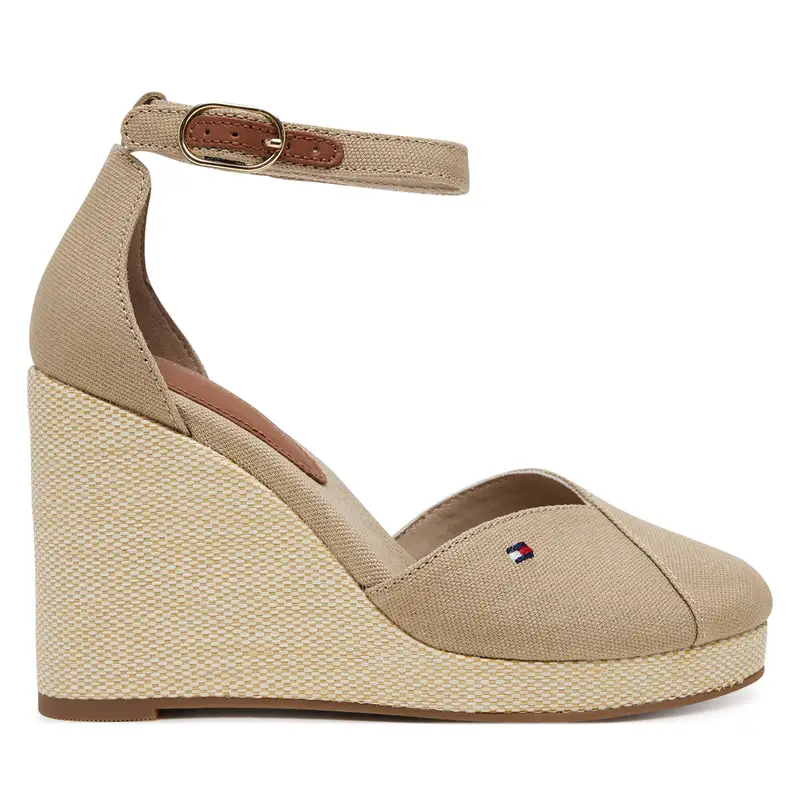 Scarpe basse Tommy Hilfiger Flag High Wedge Espad Closed Toe FW0FW08494 Beige