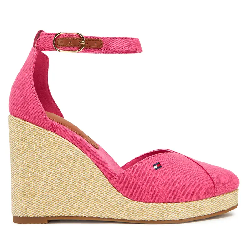 Scarpe basse Tommy Hilfiger Flag High Wedge Espad Closed Toe FW0FW08494 Rosa