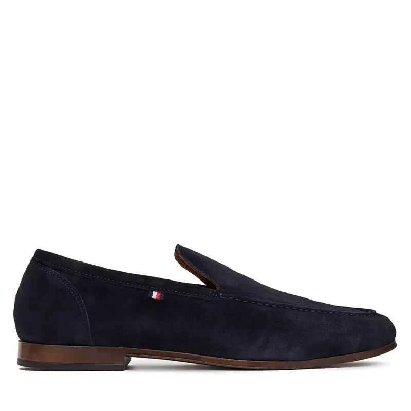 Scarpe basse Tommy Hilfiger Hilfiger Flexible Suede Loafer FM0FM05496 Blu scuro
