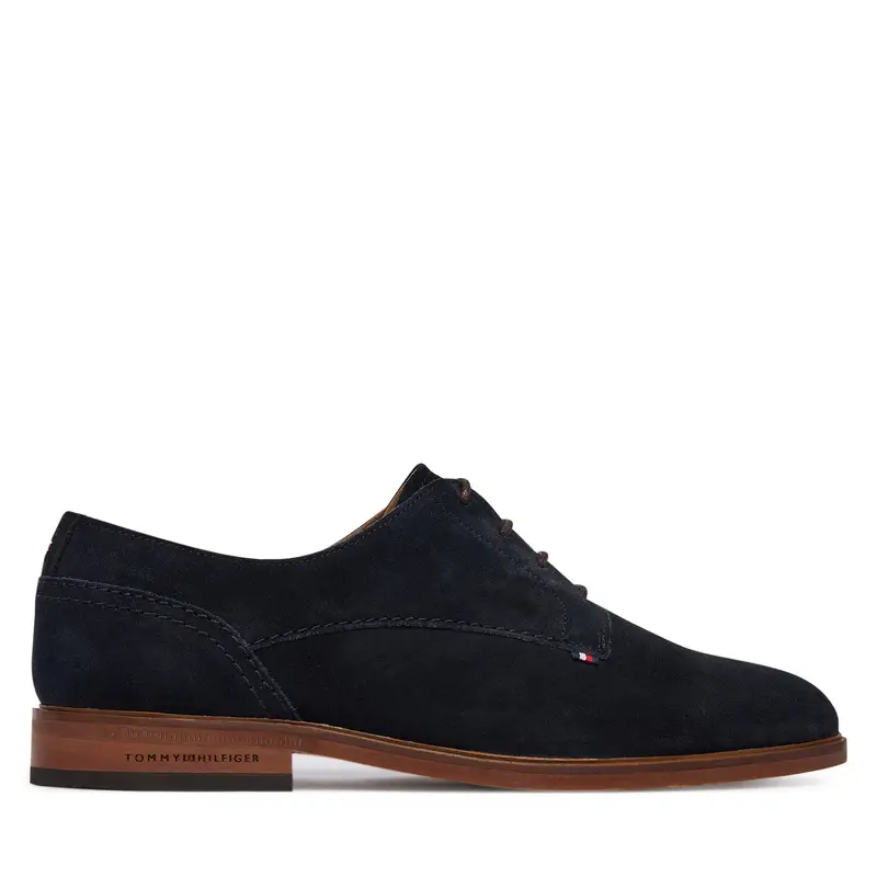 Scarpe basse Tommy Hilfiger Hilfiger Suede Dress Shoe FM0FM05776 Blu scuro