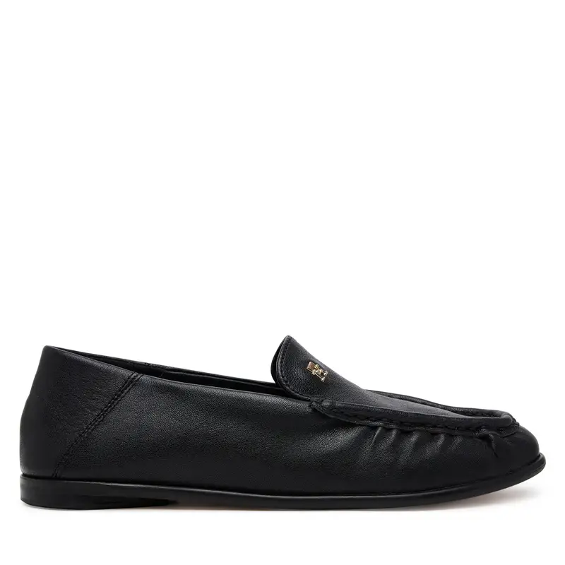 Scarpe basse Tommy Hilfiger Soft Leather Squared Toe Loafer FW0FW08412 Nero